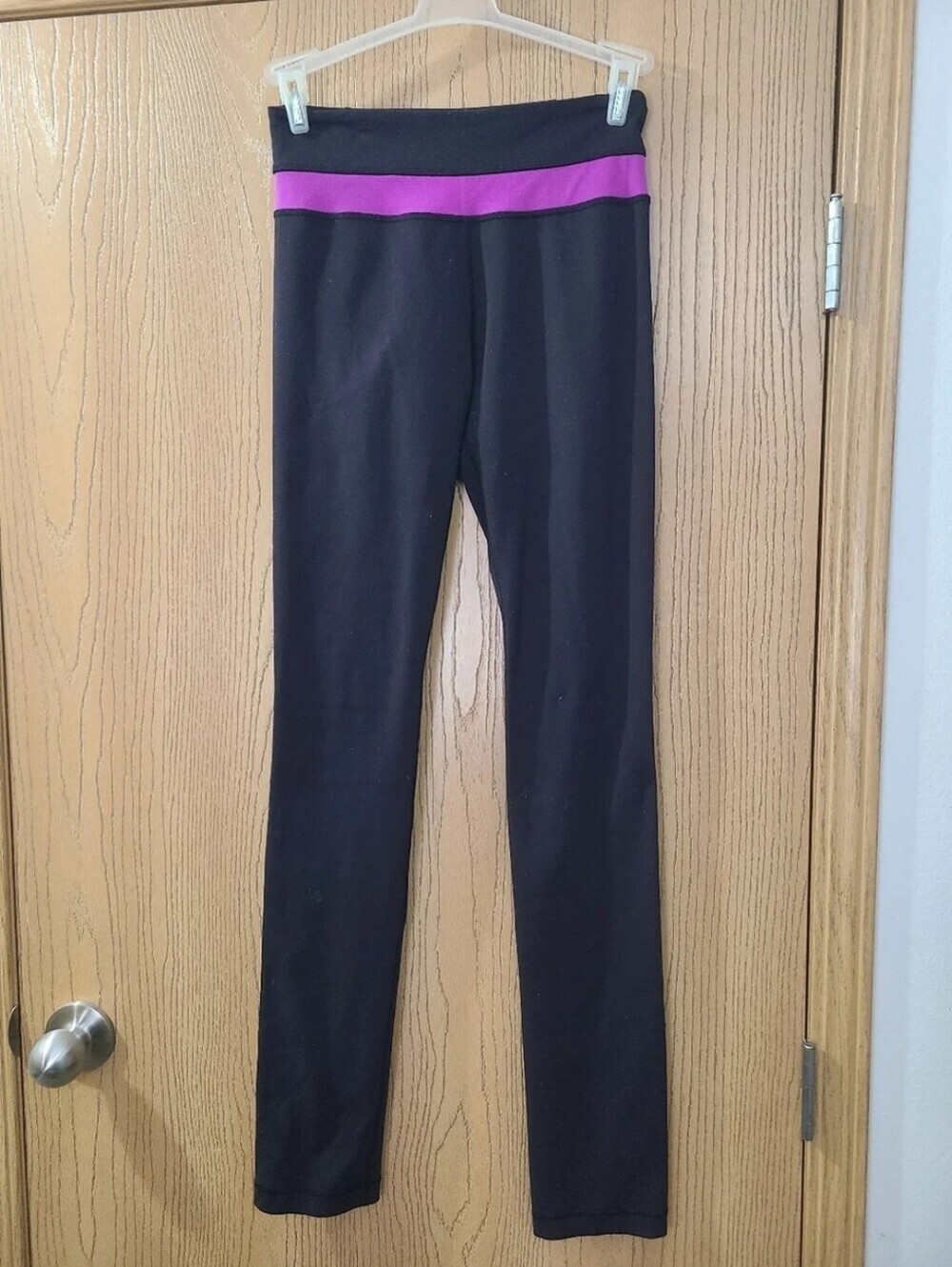 Lululemon Skinny Groove Yoga Pants Leggings Ultra Violet Stripe